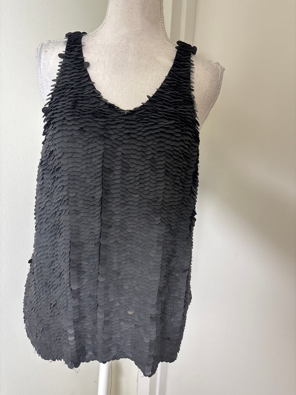 3.1 Phillip Lim Fish Scale Sequin Razor Back Tank sz 4